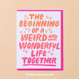 Weird & Wonderful Wedding Letterpress Greeting Card