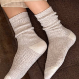 Wool Waffled Socks (Oatmeal / Cream)