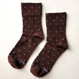 Patterned Sneaker Socks (Polka Dot Blue/Navy)