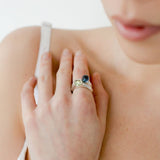 Bubble Ring: Hibiscus / Sterling Silver, Glass / 5