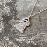 Vintage Rabbit Charm Necklace (Silver)
