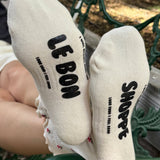 Petal Ruffled Hugger Crew Socks (Cream Petal)
