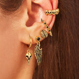 Bird Skull Earrings (Rhodium Plated)