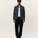 Kash Check Overshirt (Dark Navy)