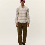 Kash Check Overshirt (Light Sand)