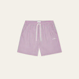 Stan Stripe Seersucker Swim Shorts (Crocus Pink)