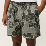 Charlie Poppy AOP Shorts (Olive Night)