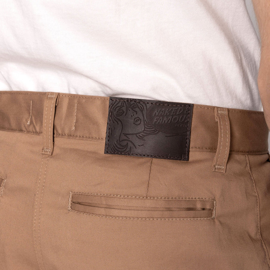 Straight Chino (Beige Stretch Twill)