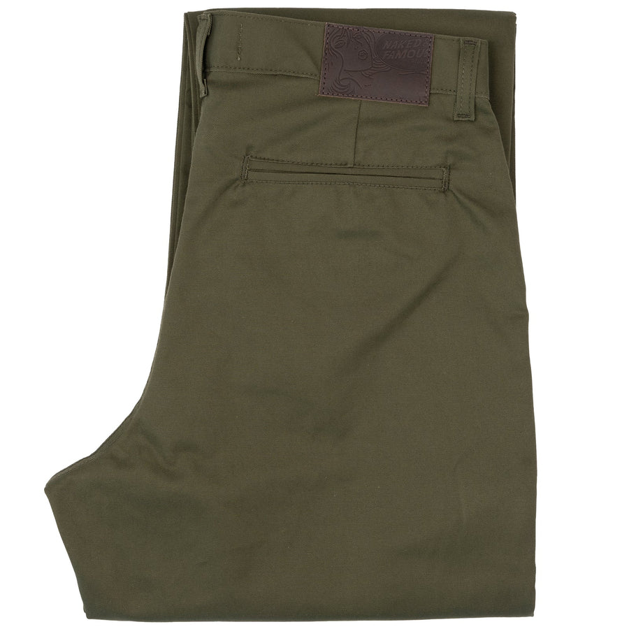 Straight Chino (Green Stretch Twill)