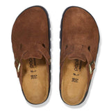 Boston Chunky Suede Leather (Dark Tea/Black/Narrow Footbed)