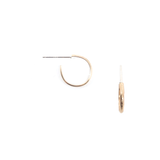 Textured Lines Huggie Hoop Earrings Goldfill: Sterling Silver