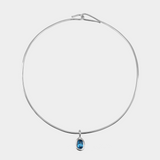 Amina Necklace (Sky/Sterling Silver)