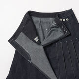 Wrapped Pleated Skirt in Indigo