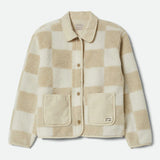 Delilah Sherpa Jacket (White/Natural)