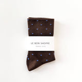 Patterned Sneaker Socks (Polka Dot Blue/Navy)