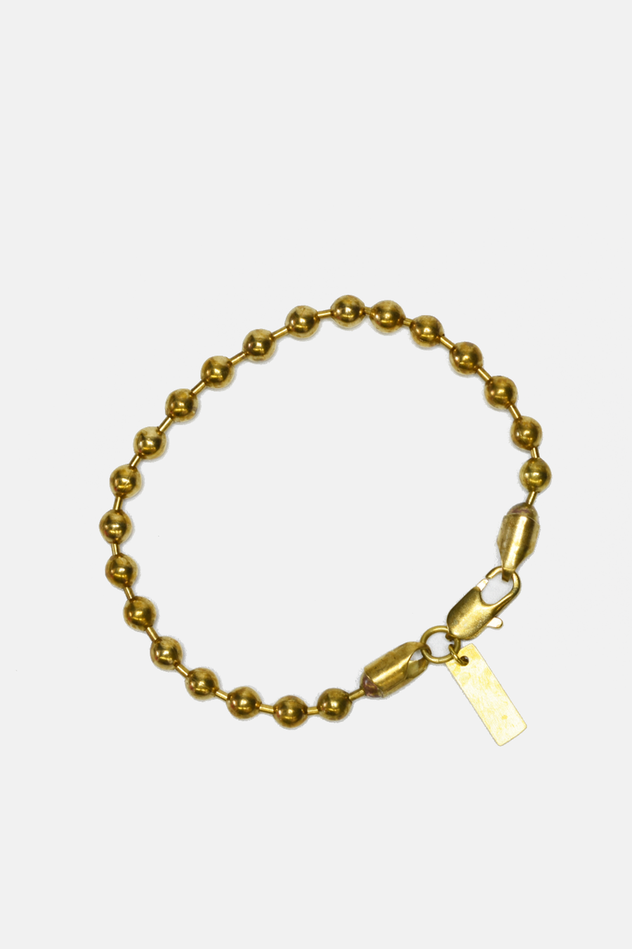 5mm Ball Chain Bracelet: Brass