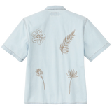 Embroidered Camp Shirt (Light Indigo Chambray)