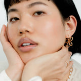 Flora Medium Hoops: Sterling Silver