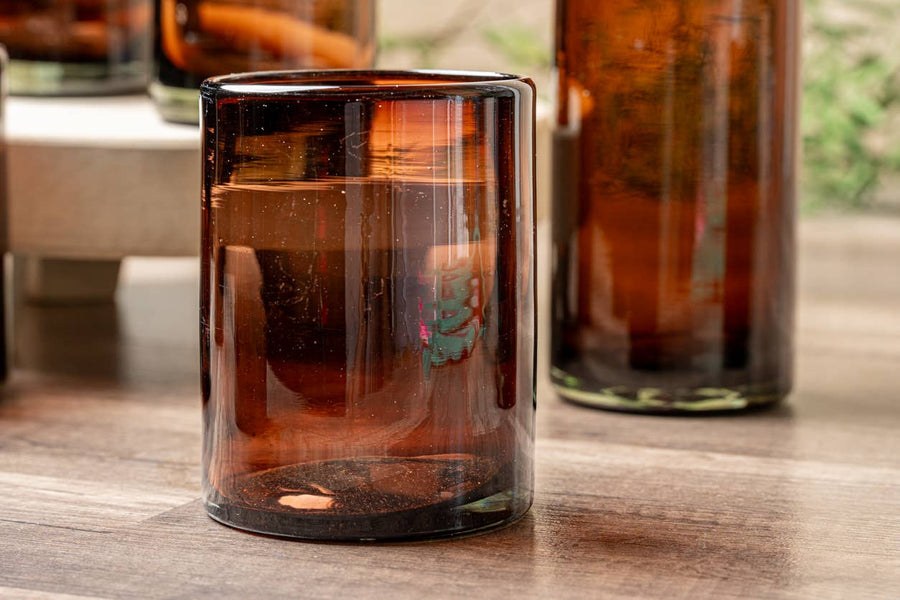 Handblown Mexican DOF Glasses (Tamarind)