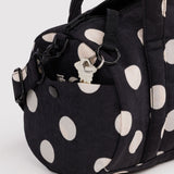 Nylng Duffle Bag (Black & Cream Polkadots)