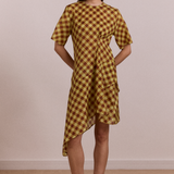 Harmony Midi Dress (Chocolate Avocado Gingham)