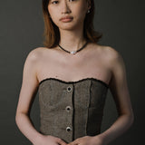 Mila II Necklace with Fireball Pearl: Black Onyx