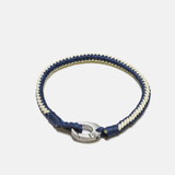 Braided Cream/Blue Rope with Clasp