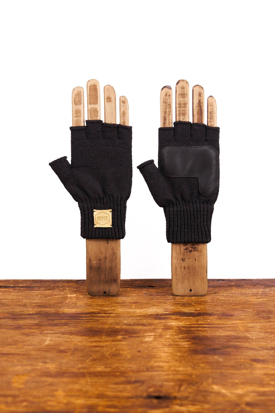 Night Merino Wool Fingerless Glove: No Deer / S/M