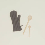 Simple Linen Oven Mitts (Ivory)