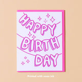 Birthday Banner Letterpress Greeting Card - Made in USA