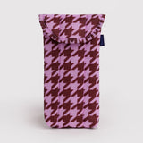 Puffy Glasses Sleeve (Pink Houndstooth)