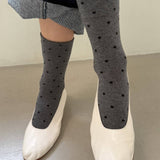 Patterned Sneaker Socks (Polka Dot Blue/Navy)
