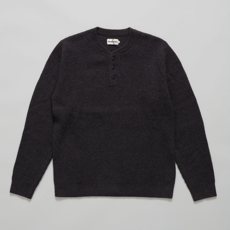 The Sidecountry Sweater in Coffee Merino Waffle