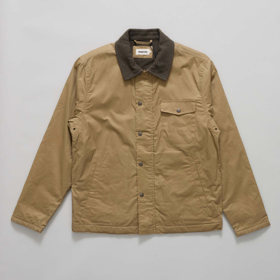 The Deck Jacket in Khaki Dry Wax