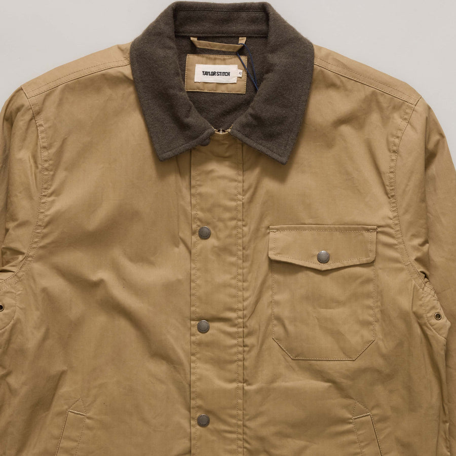 The Deck Jacket in Khaki Dry Wax