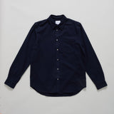 Osvald Organic Flannel Shirt (Dark Navy)