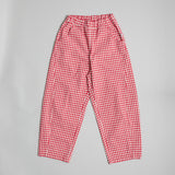 Gingham Arc Pants (Red Gingham)