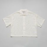 Camp Mesh Button Down S/S Polo (Off White)