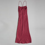 Blair Bias Slip Dress (Cabernet)