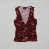 Rhapsody Floral Top (Cabernet)