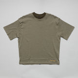 Quinn Stripe Oversized Tee (Dark Olive)