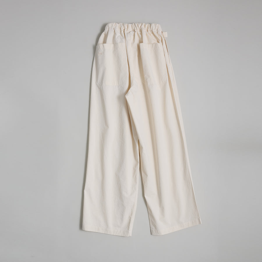 Two Tuck Wide Pants (Cream)