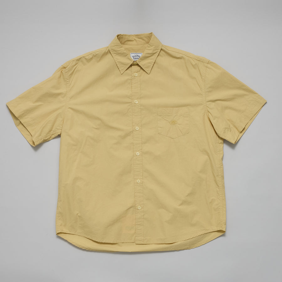 Relaxed Cotton Half Shirt (Butter)