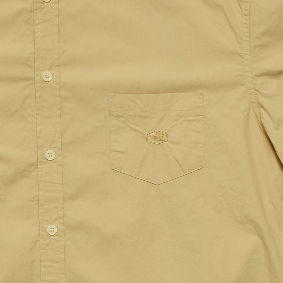 Relaxed Cotton Half Shirt (Butter)