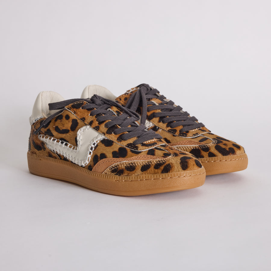 Notice Stitch Sneakers (Dark Leopard/Calf Hair)