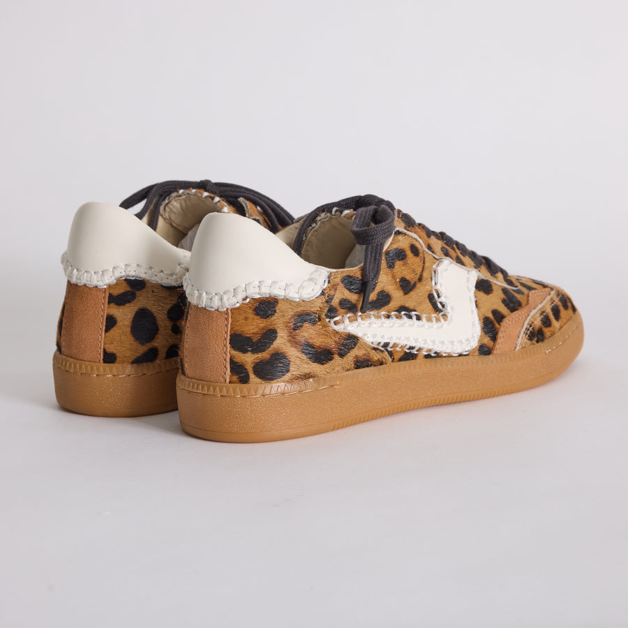 Notice Stitch Sneakers (Dark Leopard/Calf Hair)