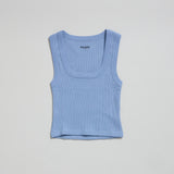 Waffle Square Tank (Pebble Blue)