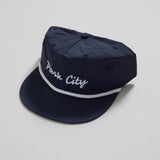 Park City White Script Rope Hat (Navy)