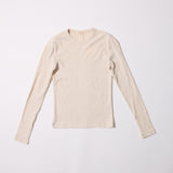Mini Rib Long Sleeve Crew (Oatmeal)