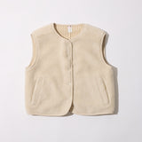 Mila Reversible Sherpa Vest (Oatmeal)
